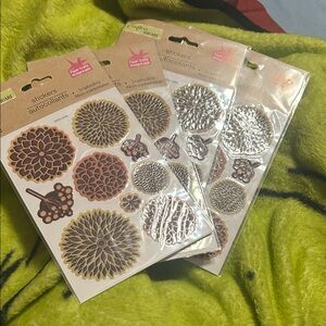 Brown and Silver Sticker Set